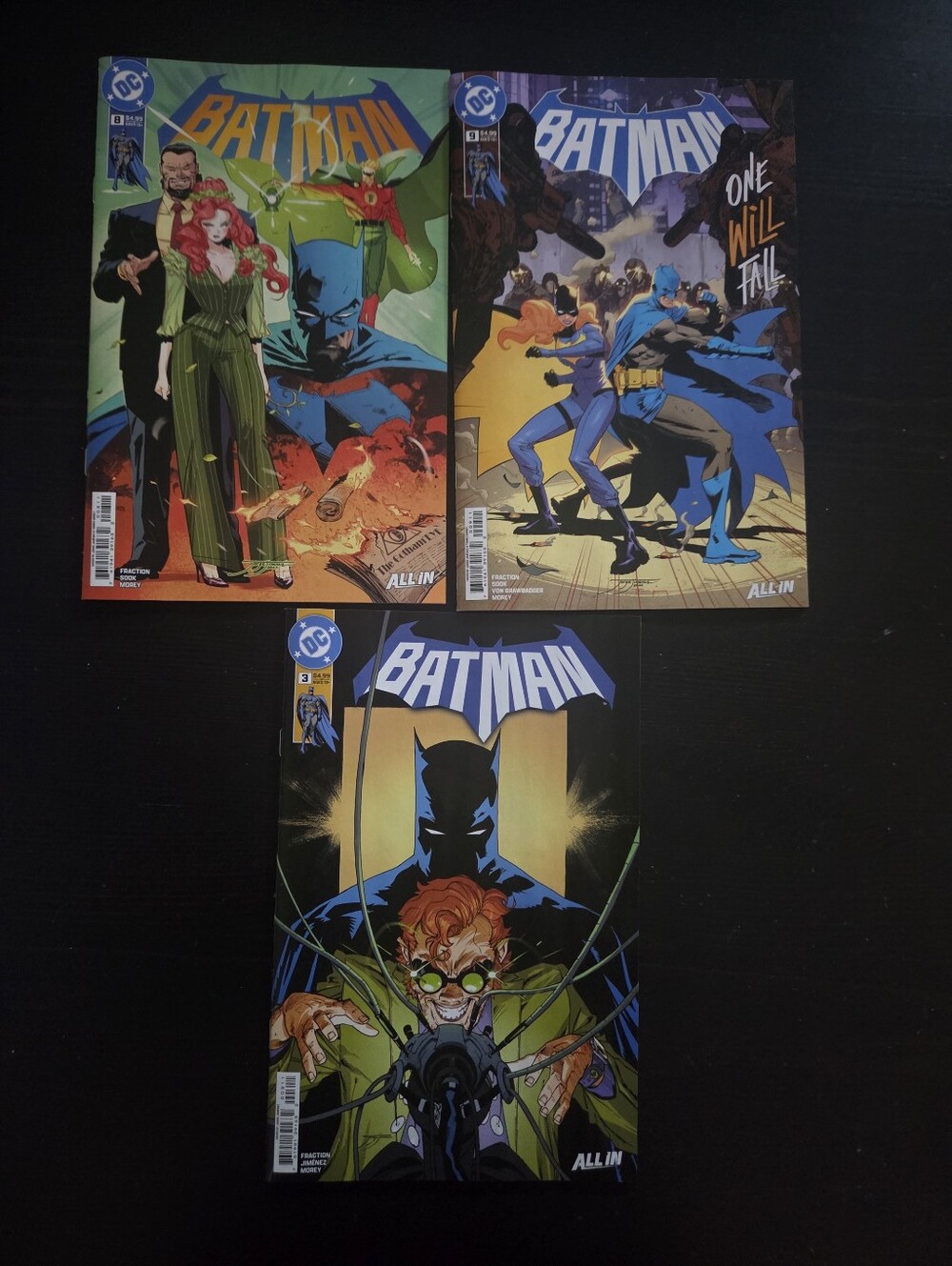 DC Comics Batman issues 2025 series #3, #8, #9, Poisin Ivy,Batwoman and Riddler